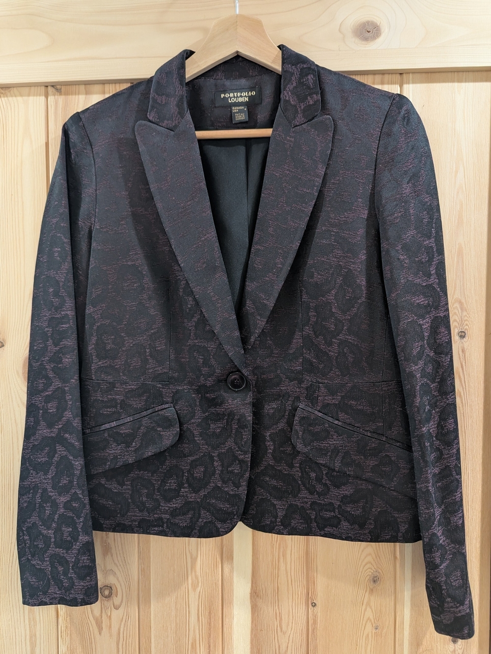 Vintage Portfolio Louben Jacquard Floral Blazer Made in Canada - Picture 2 of 7